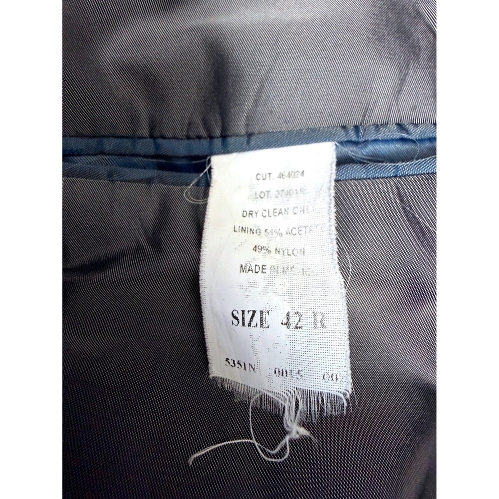 John Bartlett Mens 42R Blazer Charcoal Grey Salt Pepper Two Button Sport Coat - Picture 9 of 9